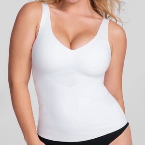 NWT Honeylove XL The LiftWear Tank Top Shapewear Smooth Nylon Mesh Sheer White